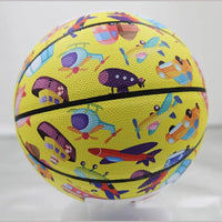 Size 5 Basketball for Teenagers Cartoon PU Wear-resistant Game Ball Indoor Outdoor Team Training Group Competition Basketball