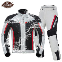 HEROBIKER Waterproof Motorcycle Jacket Man Racing Suit Wearable Motorcycle Jacket+Motorcycle Pants Moto Set With EVA Protection