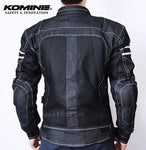 KOMINE JK006 Jacket Spring Breathable Denim Mesh Racing Ride High-performance Drop Resistance Clothing Motorcycle Jacket