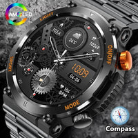 2023 New Compass Watch For Men Smart Watch Sports Fitness Watches IP67 Waterproof Smartwatch Men Bluetooth Call Health Monitor