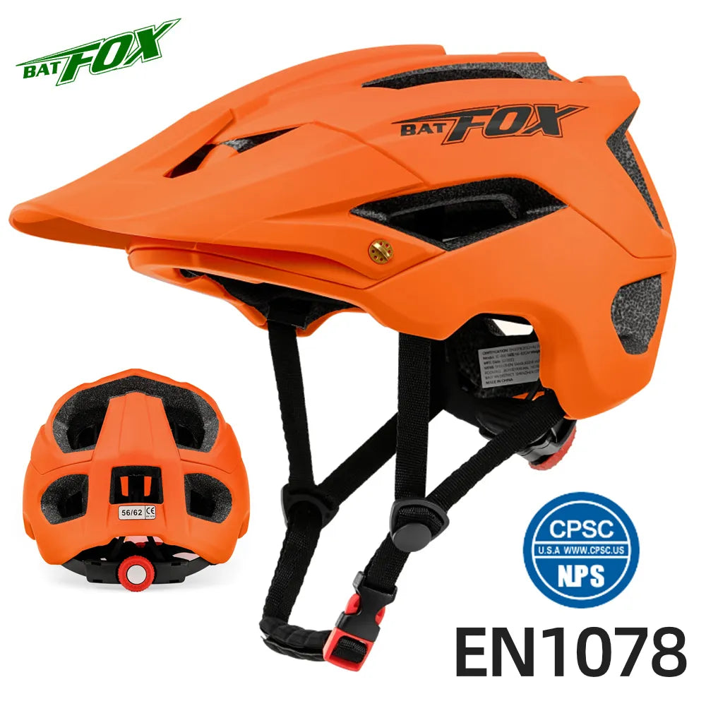 BATFOX NEW MTB קסדת אופניים כתום קסדת אופניים ספורט בטיחות גברים קסדות רכיבה על אופניים אופני הרים casco mtb capacete ciclismo