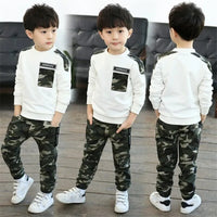 Kids Sport Clothing Sets Boys Tracksuit Autumn Camouflage Children Tops Pants 2Pcs Kit Outfit Teenager Boys Camouflage Tracksuit