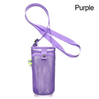 Portable Sport Water Bottle Cover Mesh Cup Sleeve Pouch With Strap Mobile Phone Bag Visible Bag Outdoor Camping Accessories