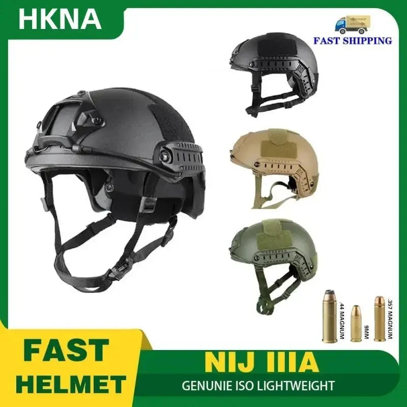 Ballistic ACH High Cut Tactical Helmet Kevla High Quality Ballistic Helmet NIJ IIIA FAST Wendy's Suspension Pad Ballistic Helmet