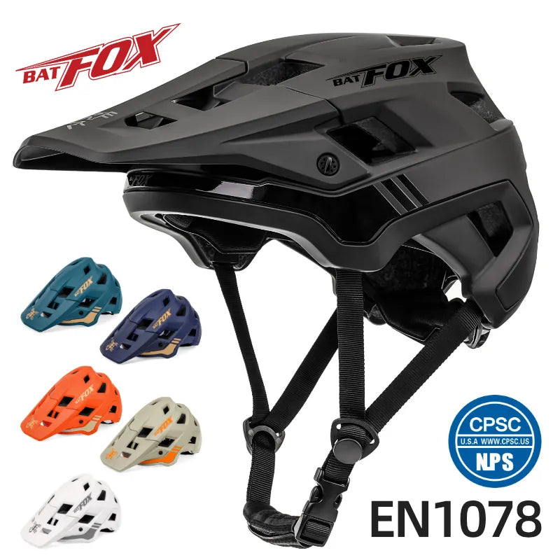 BATFOX קסדת אופניים לגברים קסדת אופניים MTB casco bicicleta אופני הרים casco ciclismo hombre קסדות רכיבה שחורות מט