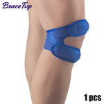 BraceTop 1 PCS Sports Kneepad Double Patellar Knee Patella Tendon Support Strap Brace Pad Protector Open Knee Wrap Band Fitness