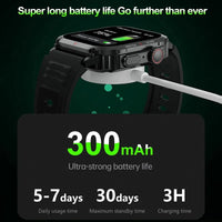 2024 Smart Watch Men Military For Android IOS Blood Pressure Waterproof Watches Bluetooth Call Smartwatch GPS Motion Trajectory