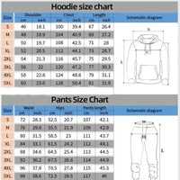 Autumn Winter Unisex Outdoor Sport Hoodies Cotton Fleece Tracksuit 2 Pieces Sets Sweatshirt+Pants Suit Hooded Sportswear S-5XL