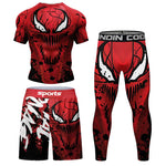 2023 New Men MMA Compression T-shirt Shorts Spartan Set Rashguard Jiu jitsu Shirts Clothes Fitness Bjj Boxing Boxe Sport Suits