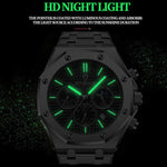 Top Brand Man Casual Watch Luxury Luminous BINBOND B0161 Wristwatch Stainless Steel Waterproof Men Date Calendar Clock