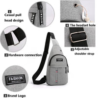 Men Shoulder Bags Nylon Waist Packs Sling Bag Crossbody Outdoor Sport Shoulder Chest Daily Picnic Canvas Messenger Bag Bolsa