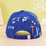 Fashion Kids Graffiti Baseball Cap Hat 1-3 Years Children Snapback Hat Personality Street Dance Sun Peaked Cap for Boy and Girl