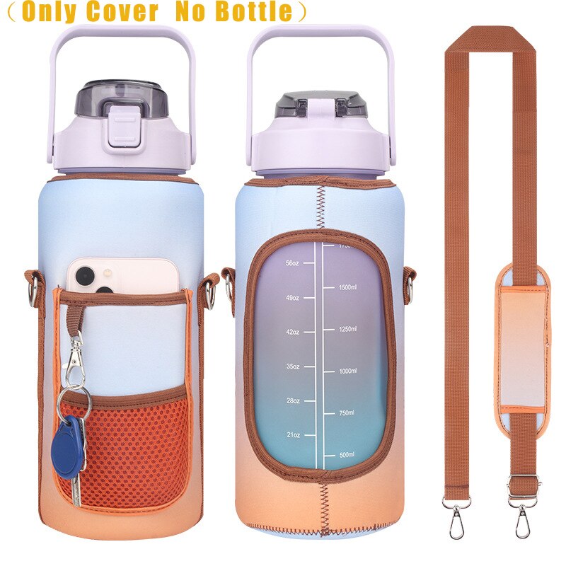 2L Water Bottle Cover Insulator Sleeve Bag Tumbler Bottle Case Bag With Strap Portable For Camping Outdoor Sports Drinkware Bag