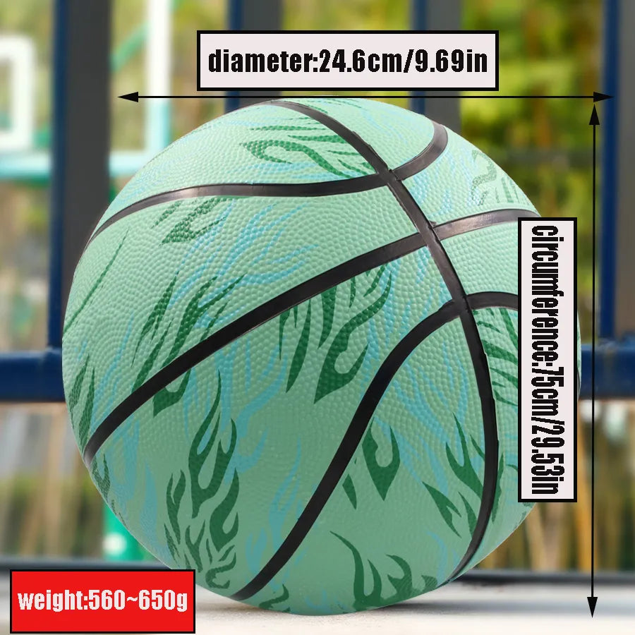 Teenage Adult Unisex 7 Basketball PU Moisture Absorption Indoor and Outdoor Competition Training Basketball Durability