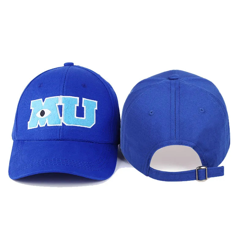 Comic Baseball Cap Men Adult Unisex Cotton MU Embroidery Big Eye Cap Monster University Women Sun Hats Trucker Hat Bonnet Gorras