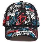 fashion Letter Baseball Cap Graffiti Sun Hip Hop Cap Visor Spring Hat Men Adjustable Snapback Cotton Cap For Women Men Hats