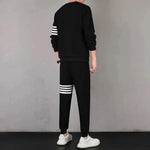 Spring Autumn Men's Luxury Clothing Korean Style Two Piece Set Sport Man Tracksuit Waffle Pants Fashion Baggy TB Trousers Suit