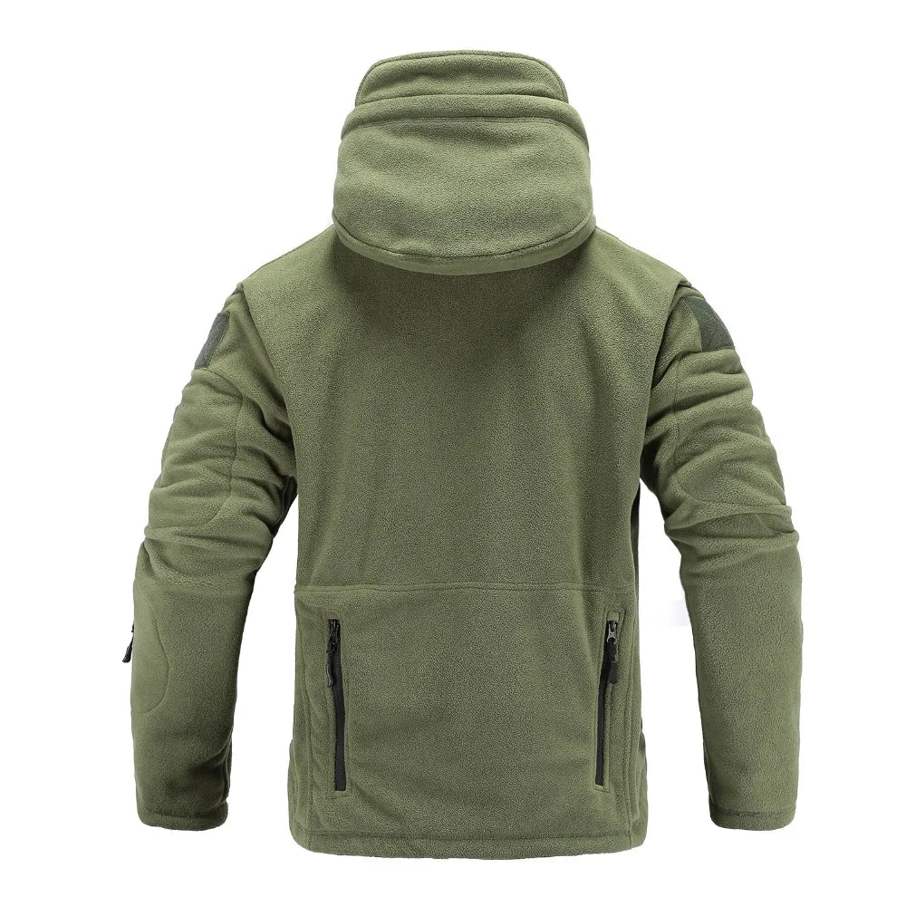 Outdoor Men Winter Softshell Tactical Fleece Jacket Camping  Hiking Thermal  warm Hooded Army Clothes