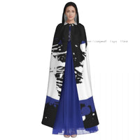 Adult Halloween Grunge Israel Flag Cloak Cape Hooded Medieval Costume Full Length Dress Coat