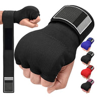 Boxing Hand Wrap Inner Gloves Half Finger Gel Boxing Glove for Muay Thai MMA Kickboxing Martial Arts Punching Speed Bag Training