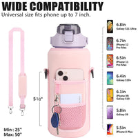 2L Water Bottle Cover Insulator Sleeve Bag Tumbler Bottle Case Bag With Strap Portable For Camping Outdoor Sports Drinkware Bag