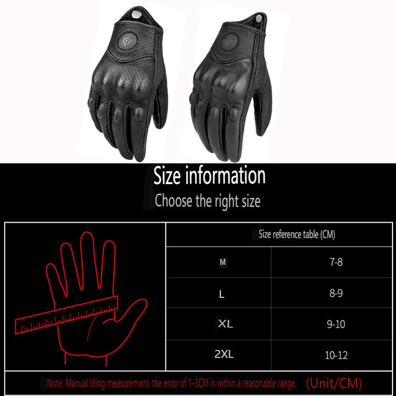 Motorcycle Leather Carbon Fiber Gloves Summer Winter Cross-country Mountain Bike Motorcycle Gloves Riding Motorcycle Rider Glove