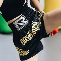 Boxing Shorts Anti-friction High Elasticity Breathable Muay Thai Cord Design Kickboxing Shorts for Men Mma Sanda Training Pants