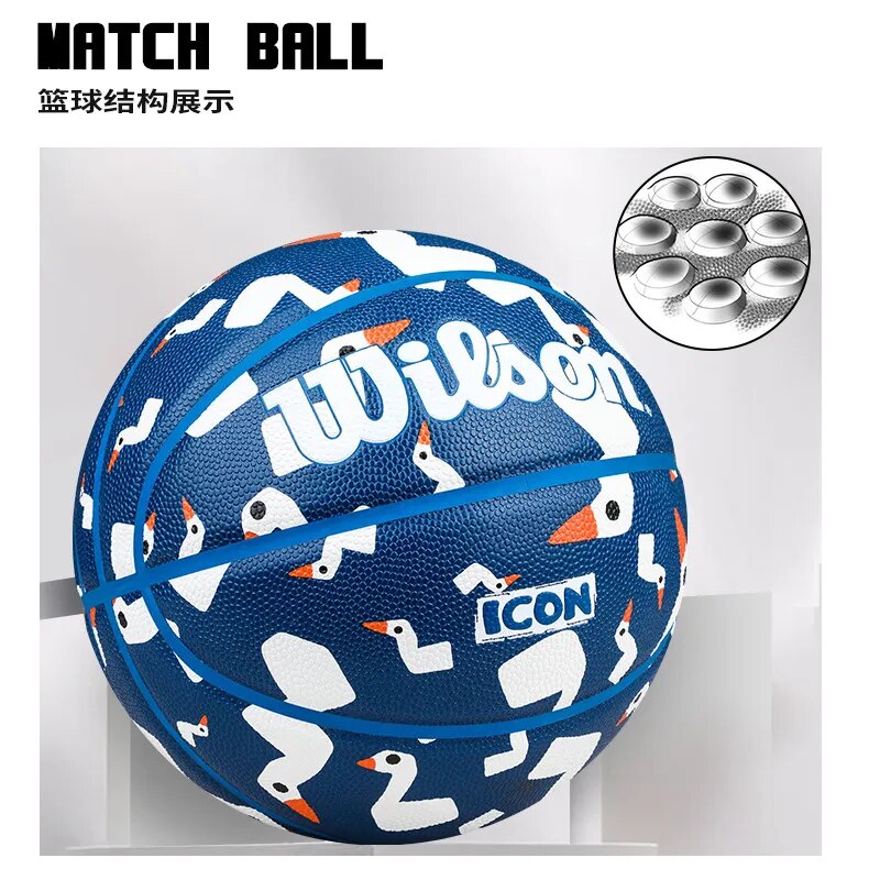 Wilson ICON series indoor and outdoor light weight kindergarten children and teenagers No. 5 and No. 7 basketball