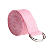 1.8mx3.8cm Yoga Strap Durable Cotton Exercise Straps Adjustable D-Ring Buckle Gives Flexibility for Yoga Stretching Pilates