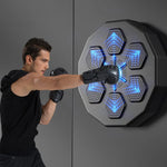 Electronic Boxing Training Target Wall Mounted Punching Pad LED Light Bluetooth-Compatible for Boxing/Agility Reaction Exercise