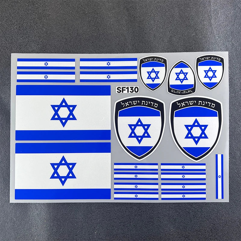 National Flag Sticker Waterproof Reflective Car Universal Decal for Israel