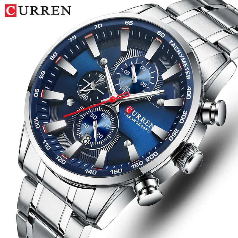 New Watches for Men Top Luxury Brand CURREN Quartz Men’s Watch Sport Waterproof Wrist Watches Chronograph Date Relogio Masculino