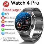 2024 New GPS Smart Watch Men AMOLED Screen Heart rate Bluetooth Call NFC IP68Waterproof BloodSugar Smartwatch For Huawei GT4 Pro