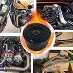 1.5M Roll Fiberglass Heat Shield Motorcycle Exhaust Thermal Tape Header Pipe Heat Wrap Tape Thermal Protection Moto Accessories