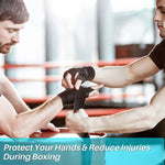 2 Rolls 2.5M Cotton Boxing Bandage Sports Strap Sanda Gauntlets MMA Hand Gloves Wraps Belt Wraps Bandage For Competition