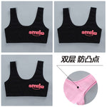 3pcs/Lot Girl Racerback Cotton Sport Training Bra Letter Print Solid Color Wide Strap Underwear