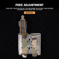 ERQYGRA Tactical Double Elastic Mag Pouch Pistol Molle System Paintball Shooting Accessories Waist Bag Holster Hunting Wargame