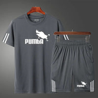 Summer Shorts Suit Men's Cool Trend Short Sleeve T-shirt Casual Loose Sports Men Two-piece Set Fashion Printing Sportswear Youth