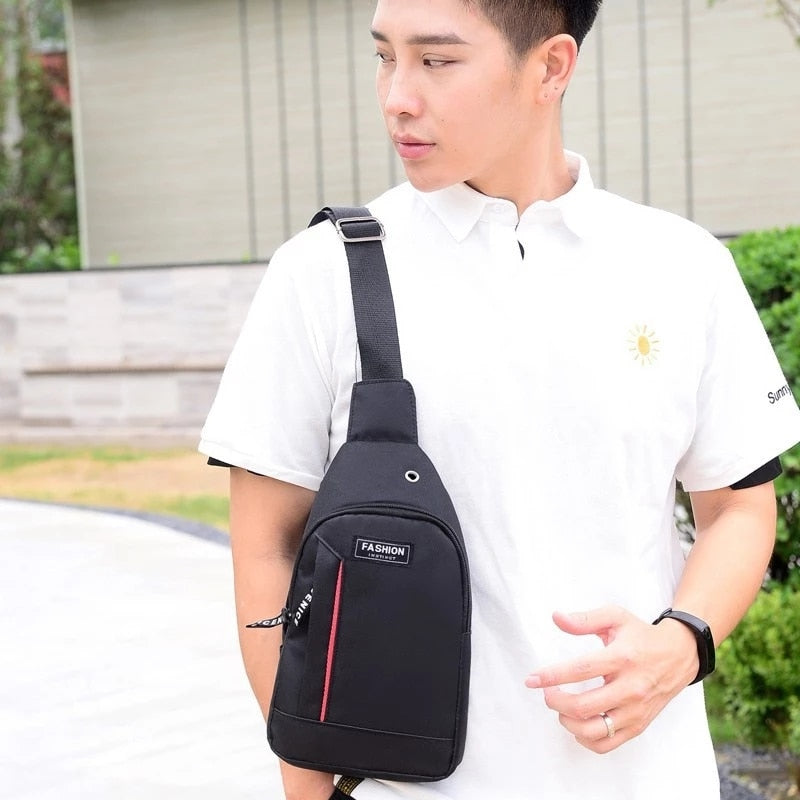 Men Shoulder Bags Nylon Waist Packs Sling Bag Crossbody Outdoor Sport Shoulder Chest Daily Picnic Canvas Messenger Bag Bolsa