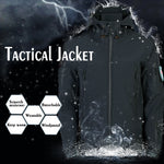 Military Outdoor Jackets Men Shark Skin Soft Shell Tactical Waterproof Windbreaker Army Combat Jacket Mens Hooded Bomber Coats