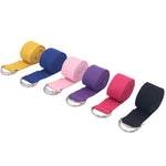 1.8mx3.8cm Yoga Strap Durable Cotton Exercise Straps Adjustable D-Ring Buckle Gives Flexibility for Yoga Stretching Pilates