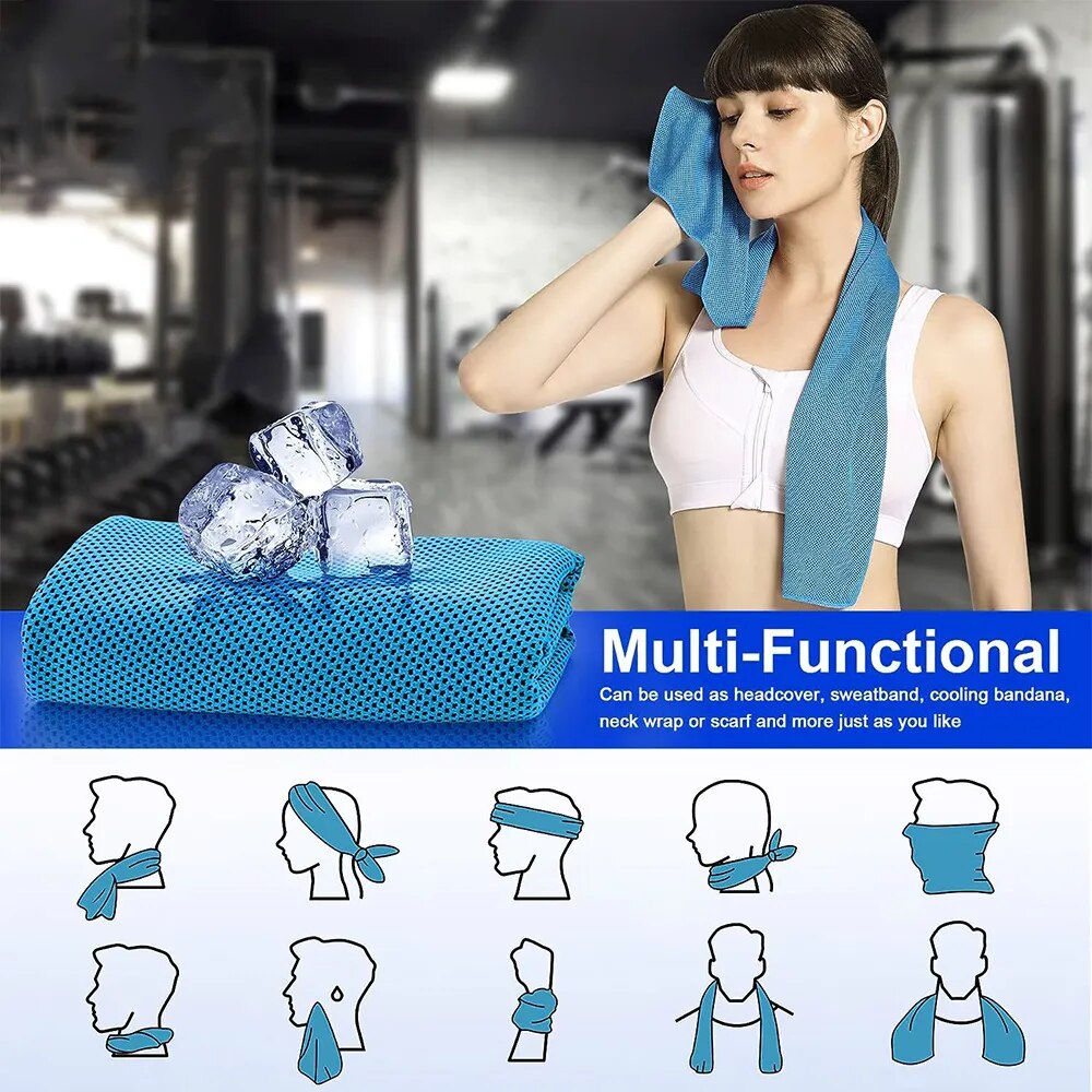 Outdoor Sport Ice Towel Rapid Instant Cooling Microfiber Quick-Dry Ice Towels Fitness Yoga Gym Running Wipe Sweat Chill Towels