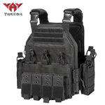 YAKEDA Tactical Vest 1000D Nylon Military Combat Armor Vest Hunting Airsoft Vest Adjustable Outdoor CS Training Molle Equipmen