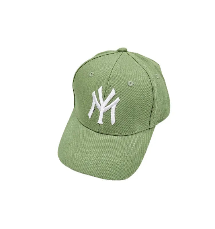 Spring Summer Child Letter Embroidery Outdoor Leisure Sun Baseball Cap For Boy Girl Cotton Breathable Solid Color Adjustable Cap