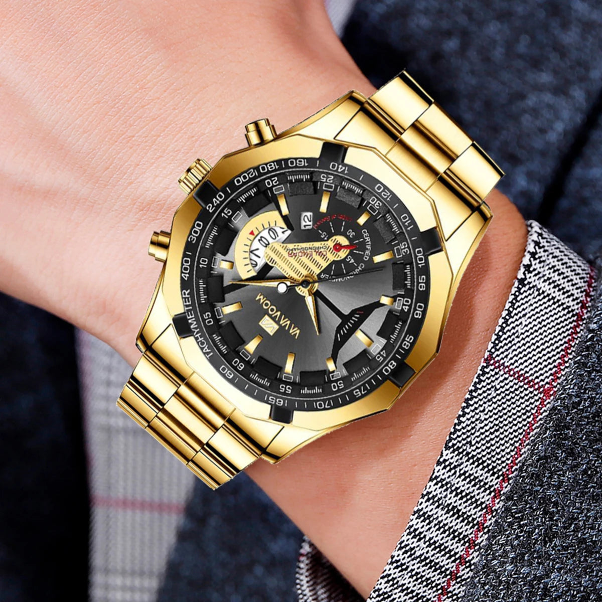 2023 Top Brand Luxury Watch Fashion Selling Gold Sports Casual Quartz  Travel Wristwatch Waterproof Mens Clock Relogio Masculino