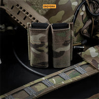 ERQYGRA Tactical FAST 1911 Double Mag Molle Pouch Magazine Hunting Holsters New System Accessories Waist Storage Flashlight Bag