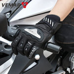 Vemar Motorcycle Leather Glove Racing Carbon Fiber Summer Men Touchscreen Moto Motocross Gloves Motorbike Riding Protective Gear