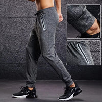 Men's Running Pants  Quick-Dry Thin Casual Trousers Sport Pants With Zipper Pockets  Sportswear Running  Jogging Sportpants