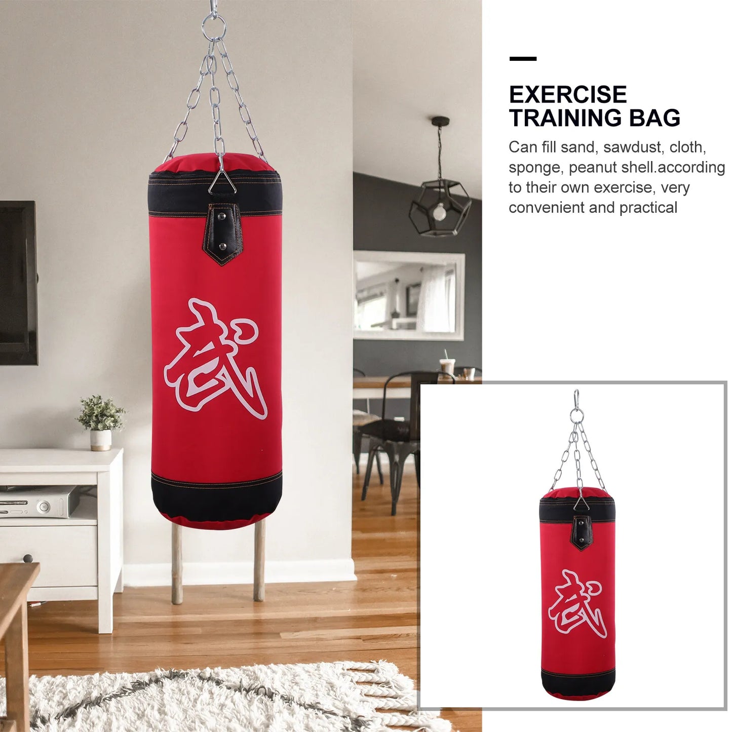 Boxing Punching Bag Karate Sandbag Kicking Blowup Dolls Adults Training Exercise Fitness Sandbags Canvas Para Adultos