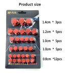 30Pcs/set Motorcycle Colored Nut Cover Modification Screw Cap Decoration Moto Scooters Electric Car Accessories 1.4/1.2/1/0.8CM